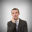 businessman having expression of stress in studio