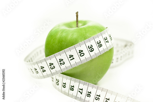 Photo: Apfel mit Maßband Apfel mit Maßband