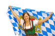 Bayrisches Mädel - Bayernfahne