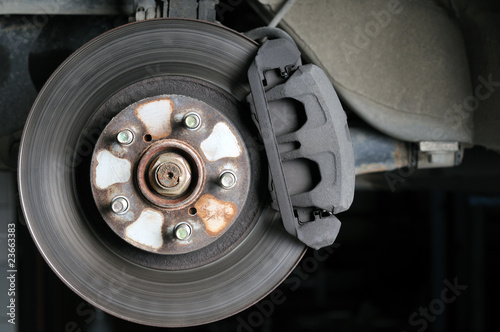 Photo: Car brake close up Car brake close up
