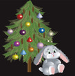 Rabbit  and fir-tree.