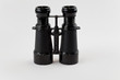 Old binoculars isolated on white