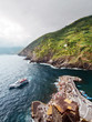 The dramatic coast of the CinqueTerre in Italy