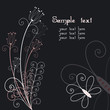Abstract floral with butterfly greeting card