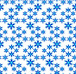 Blue snowflakes on white background
