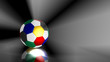Illustration: Multicolored soccer ball background Multicolored soccer ball background