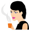 woman and coffee