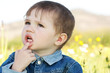 Closeup of the small child