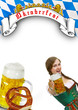 Oktoberfest Flyer - bayrisches Mädel