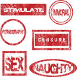 Red stamps with sexual meaning