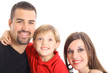 little boy making funny face for family portrait little boy making funny face for family portrait