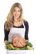 beautiful female with honey baked ham beautiful female with honey baked ham