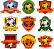 Colorful soccer emblems Colorful soccer emblems