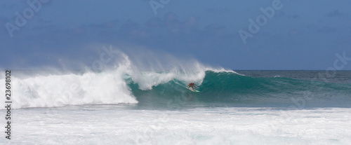 Photo: Surfing a big Wave Surfing a big Wave