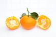 Mandarin Oranges On White Background