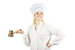 female cook with  cezve