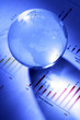 Globe on business document Globe on business document