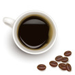 Cup of coffee with coffee grains. Photo-realistic vector. Cup of coffee with coffee grains. Photo-realistic vector.