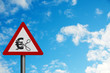 Photo realistic 'spending cuts' sign - Euro version, with space