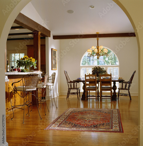 Photo: View into Dining Room and Kitchen through Doorway View into Dining Room and Kitchen through Doorway