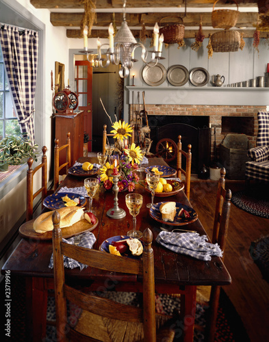 Photo: Dining Table and Chairs in Front of Window Dining Table and Chairs in Front of Window
