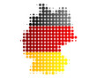 Karte und Fahne von Deutschland