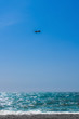 The plane in the blue sky The plane in the blue sky