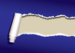blue paper curl
