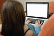 one young woman working on laptop