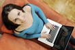 one young woman working on laptop