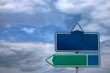 Empty road sign