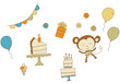 Party Monkey Illustration set Party Monkey Illustration set