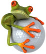Grenouille et golf