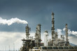 Oil refinery with smoke