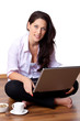 Young woman working at home Young woman working at home