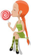 The girl with a sweet The girl with a sweet