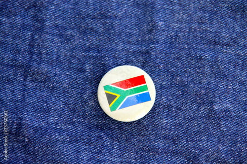 Drapeau de l'afrique du sud sur badge Drapeau de l'afrique du sud sur badge