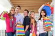 Group of shopping people