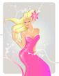 Beautiful woman in pink Beautiful woman in pink