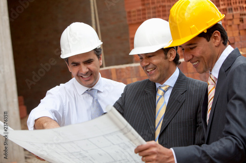 Photo: Engineers at a construction site Engineers at a construction site
