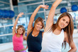 aerobics class in a gym