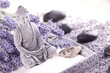 Photo en ligne au meilleur prix Buddha bei Zen Meditation,  Massage Steine, Lavendel