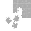 puzzle grau, verteilt