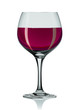Wineglass and red wine Wineglass and red wine