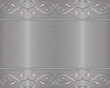 brushed metal background with jewels