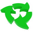 green recycle symbol isolated on white green recycle symbol isolated on white