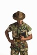 A Military Man Holding A Bible