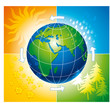 Climate change vector