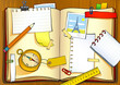 Vector illustration of notebook of traveler Vector illustration of notebook of traveler