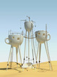Surrealistic tea cups